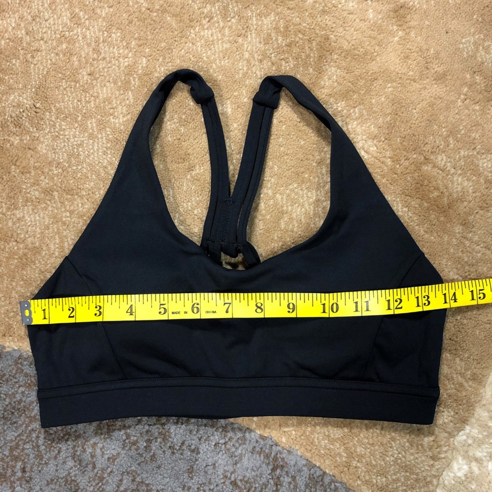 Women’s Black Workout Sports Bra, Size Medium - Picture 2 of 7